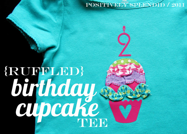 ruffled birthday cupcake tee
