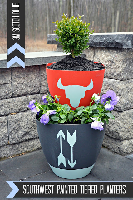 southwest tiered planters