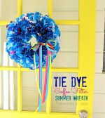 Make a Summer DIY Tie-Dye Coffee Filter Wreath!
