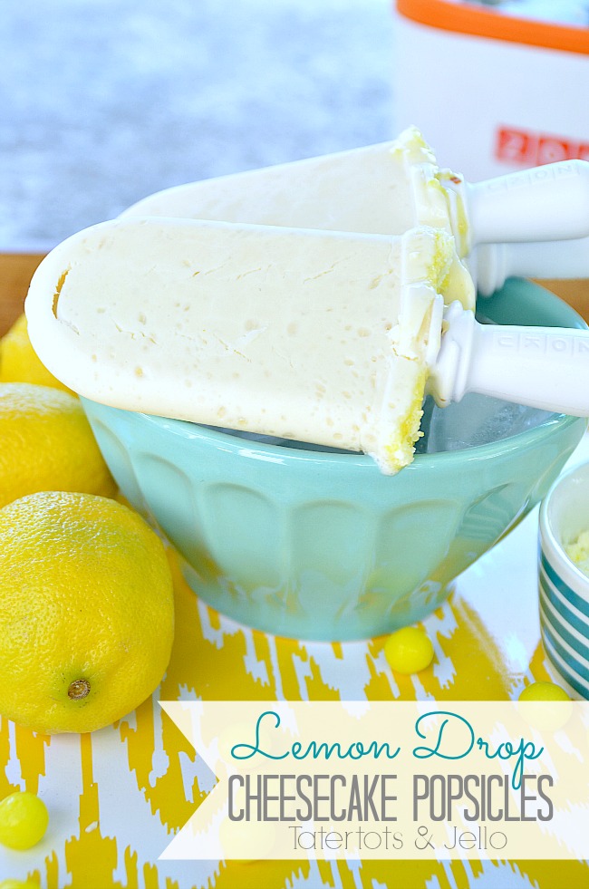 lemon drop cheesecake popsicle recipe at tatertots and jello