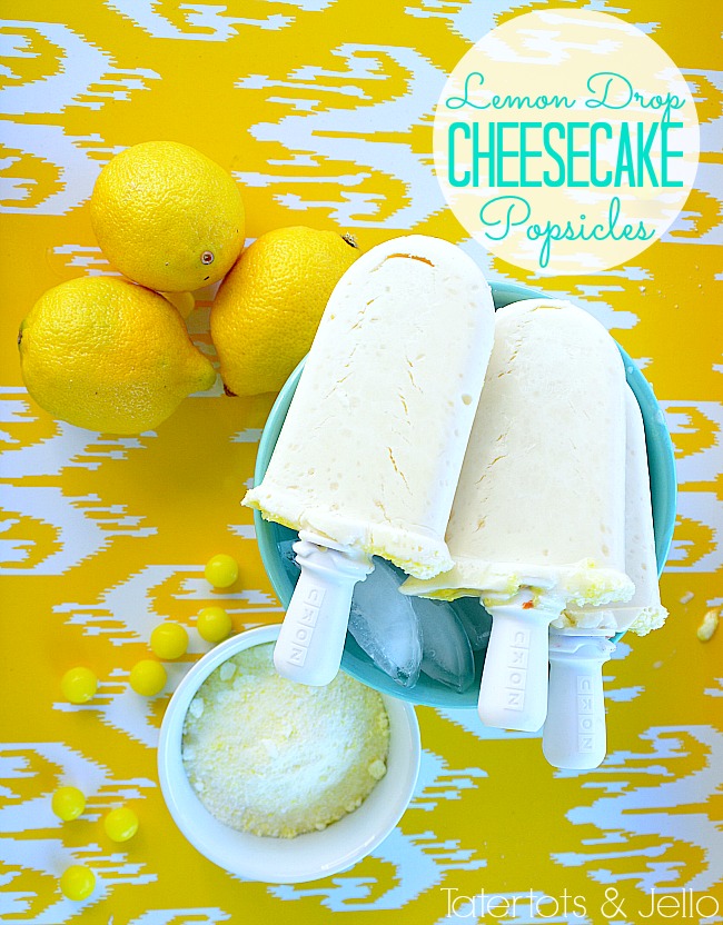 lemon drop cheesecake popsicles