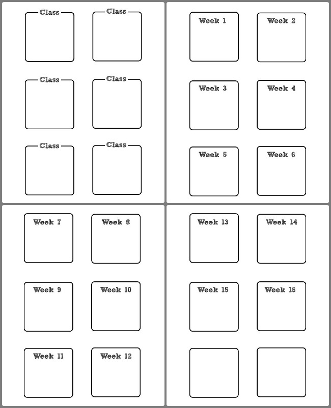 study wall printable