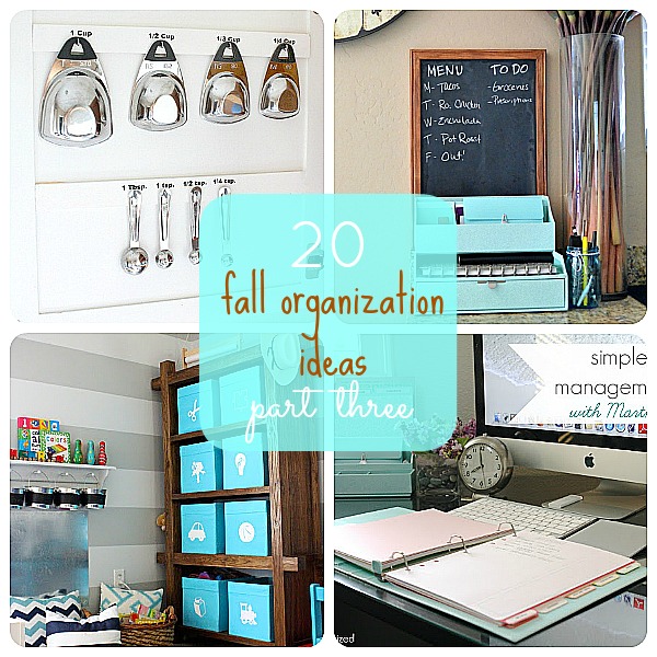 Great Ideas — 20 Fall Organization Ideas (Part Three)!