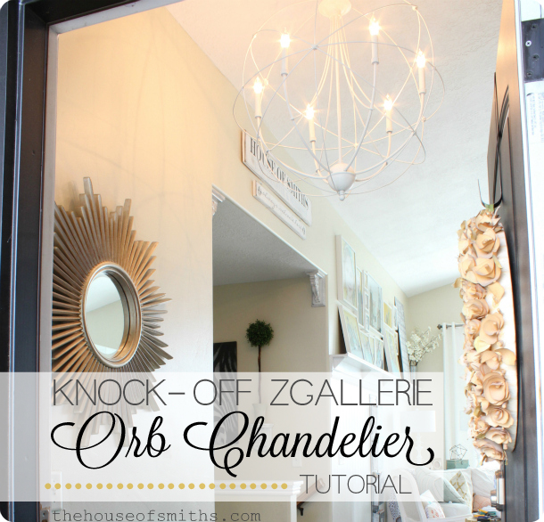 DIY Orb Light tutorial - entryway decor light - thehouseofsmiths