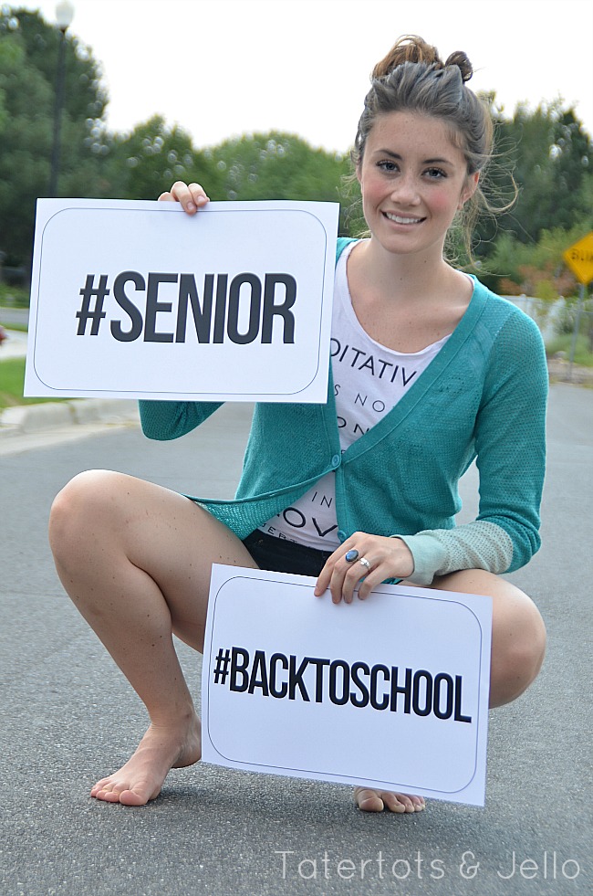 Instagram-Ready Hashtag Back to School Printable Signs - Pre-k-college!