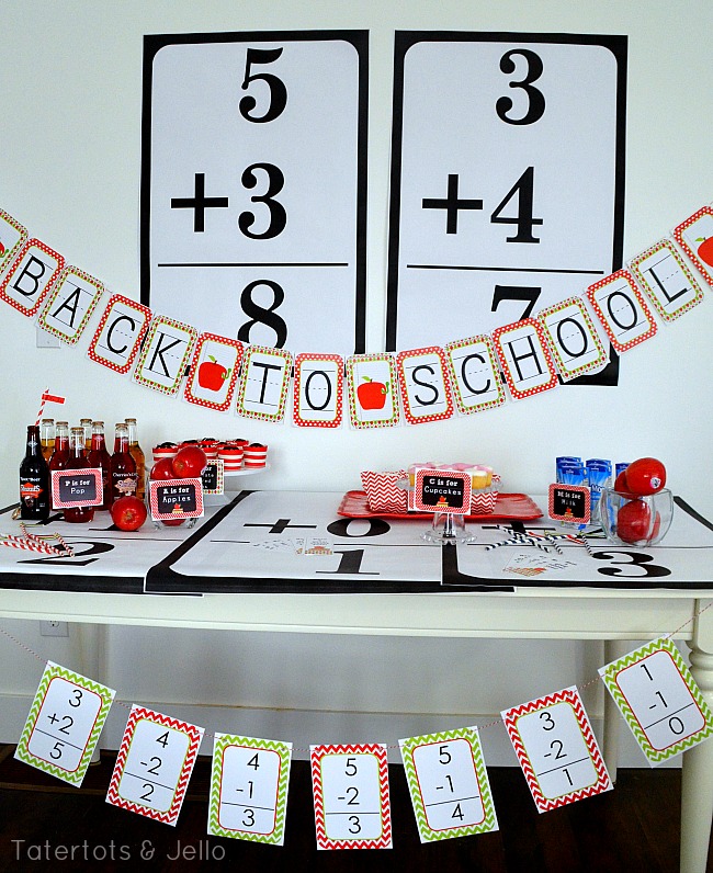 back to school party printables