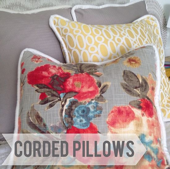 how to make corded pillow covers 