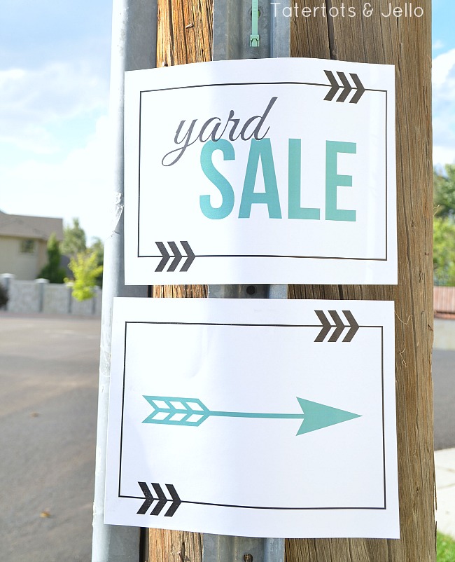 yard sale sign