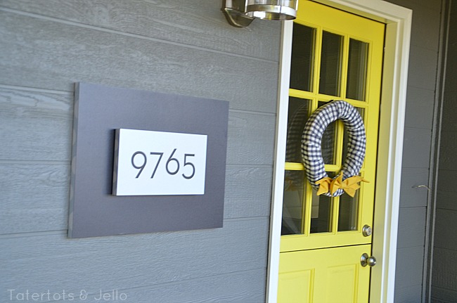 house numbers at the 1905 cottage