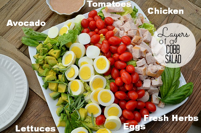 layers of a cobb salad
