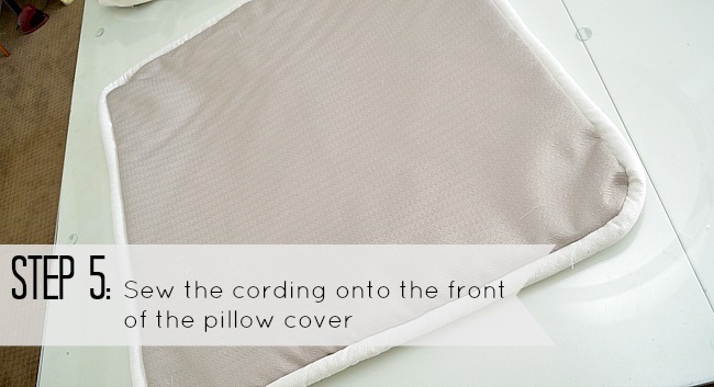 step 5 corded pillow cover