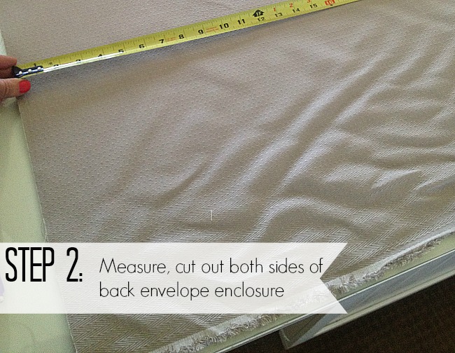 step two cording pillow tutorial