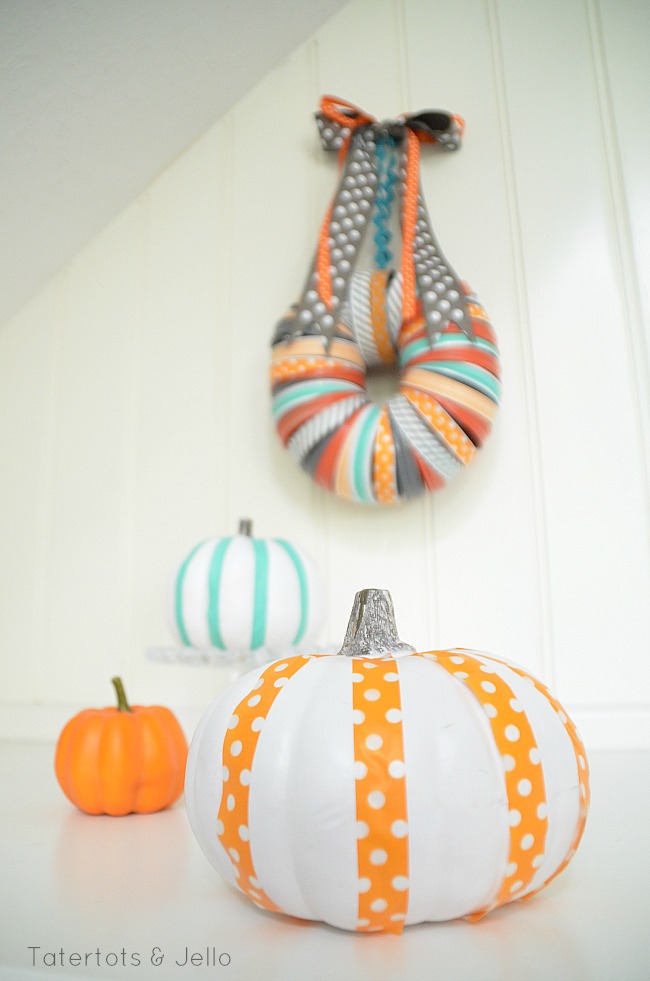 washi tape pumpkins