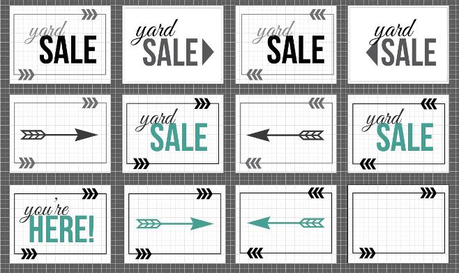 Free Yard Sale Sign Printables at Tatertots and Jello