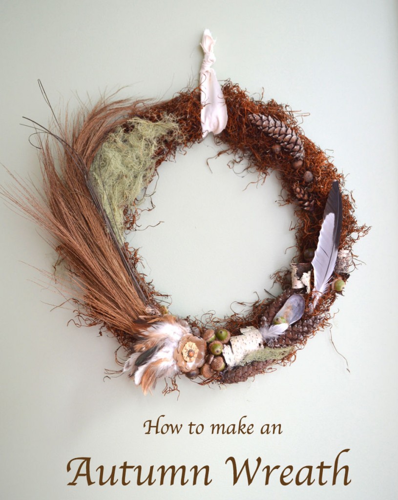 autumn feather wreath