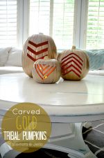 Make Gold Geometric Pumpkins for Fall! 