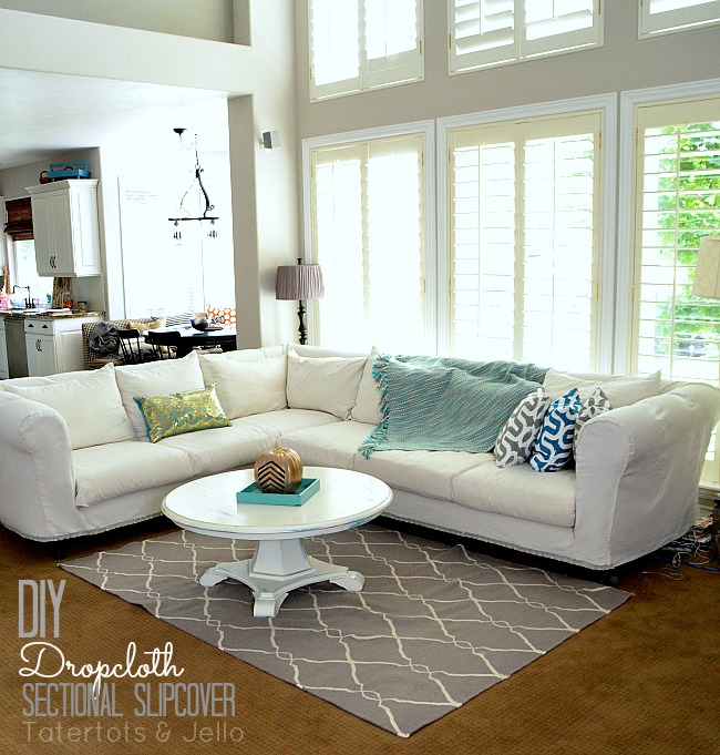 diy cropcoth sectional slipcover tutorial