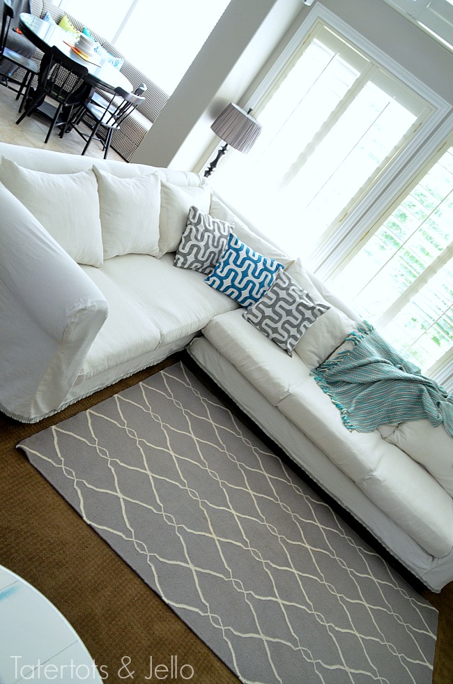dropcloth sectional slipcover information