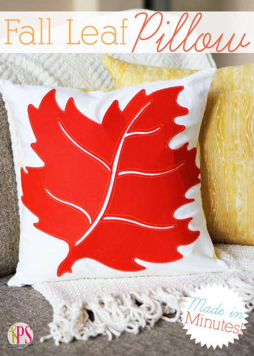 Make a Fall Leaf Pillow in Minutes!
