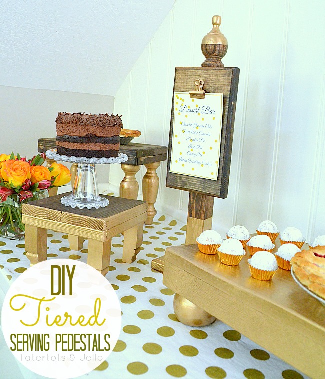 DIY Wooden Dessert Pedestals for Fall Entertaining!