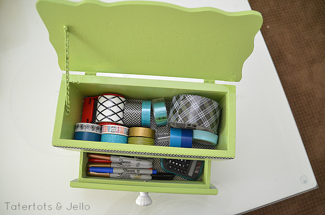 homework caddy with washi tape