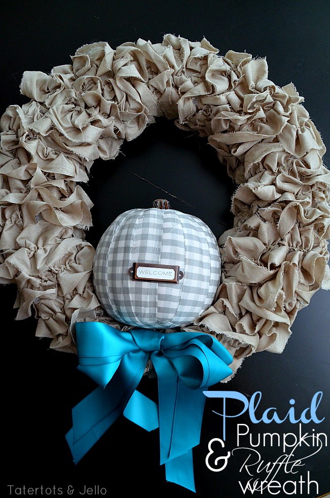 Make a Plaid Pumpkin Ruffle Wreath!!