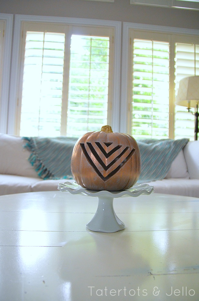 tribal chevron pumpkin at tatertots and jello