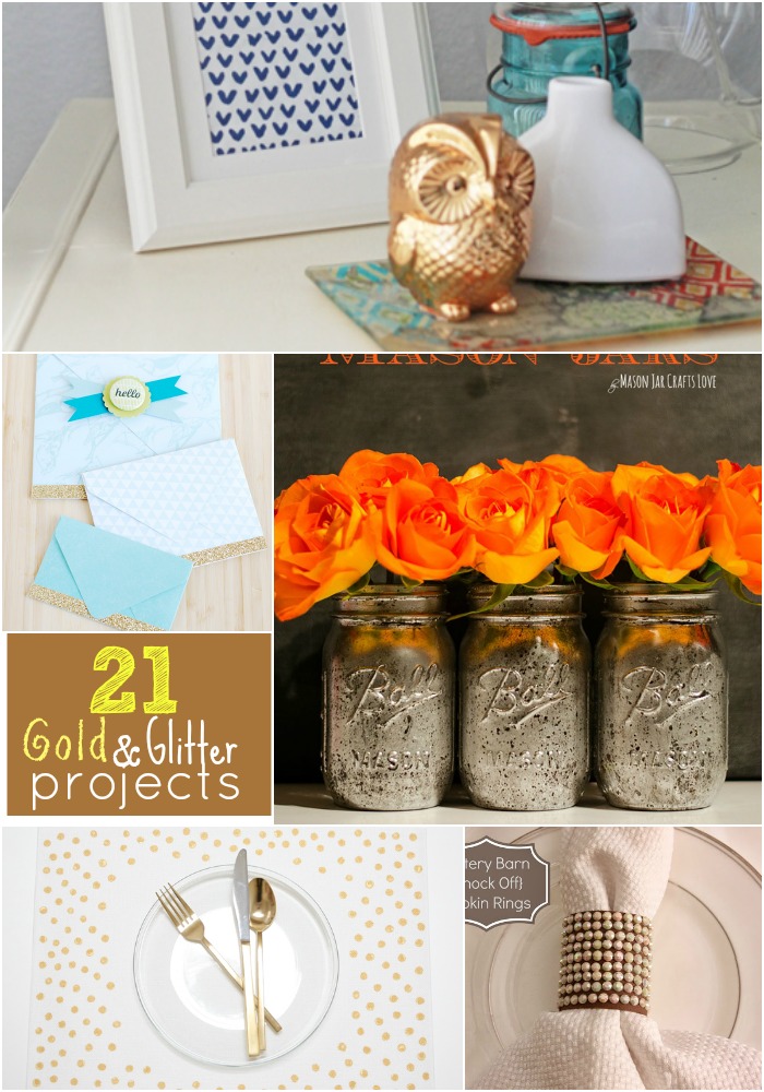 21 gold and glitter projects