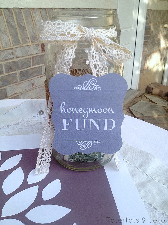 honeymoon fund free printable wedding