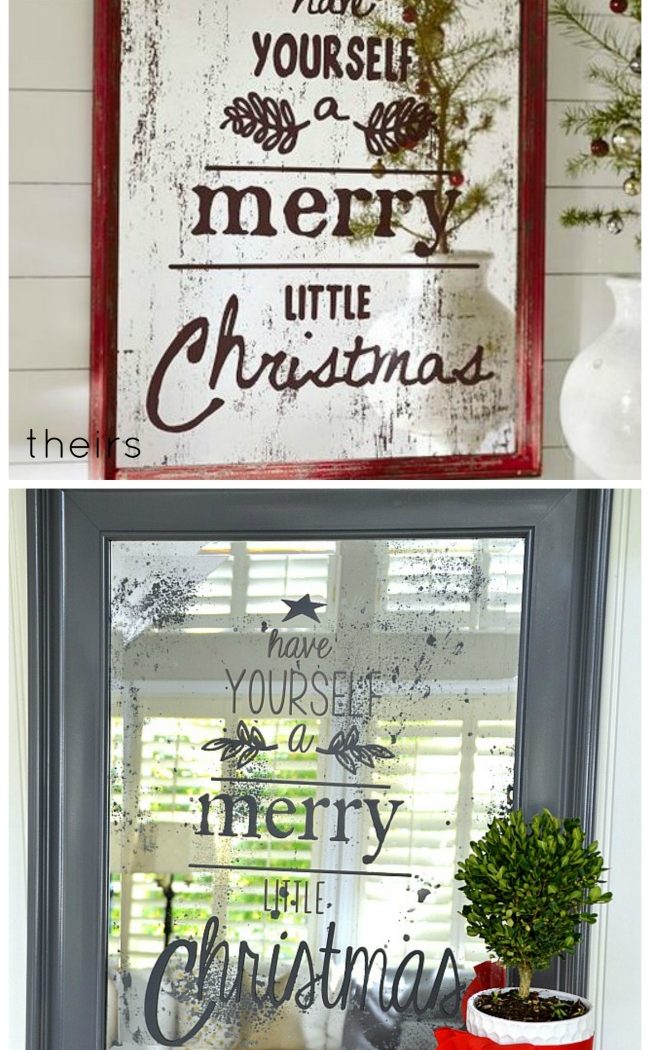 Pottery Barn Christmas Mirror Knock-Off Project!