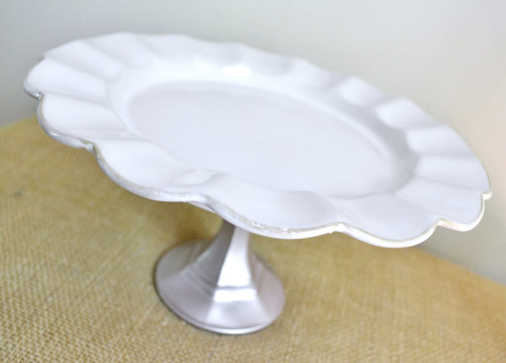 silver cake stand