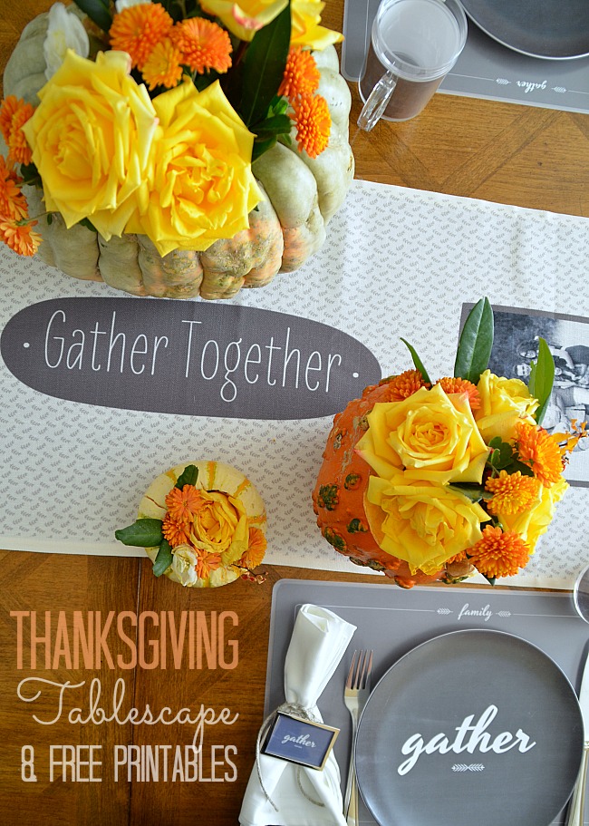 Thanksgiving Tablescape and Free Printables!