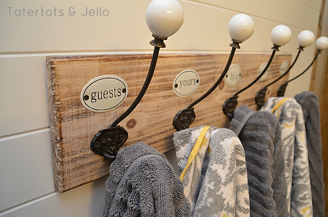 towel rack at tatertots and jello