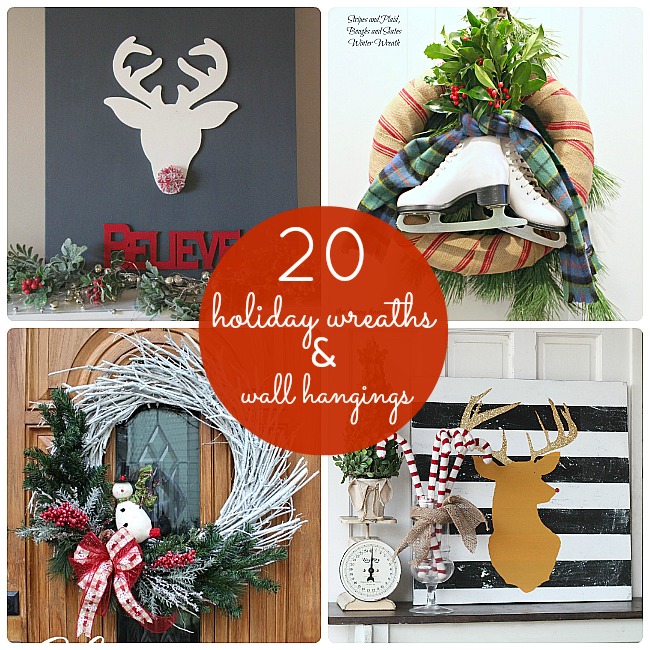 20 holiday wreaths and wall hangings