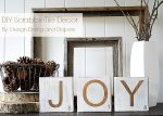 Happy Holidays: Distressed Scrabble Tile Decorations