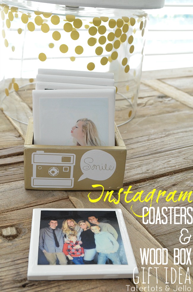 instagram coaster and wood box gift idea at tatertots and jello