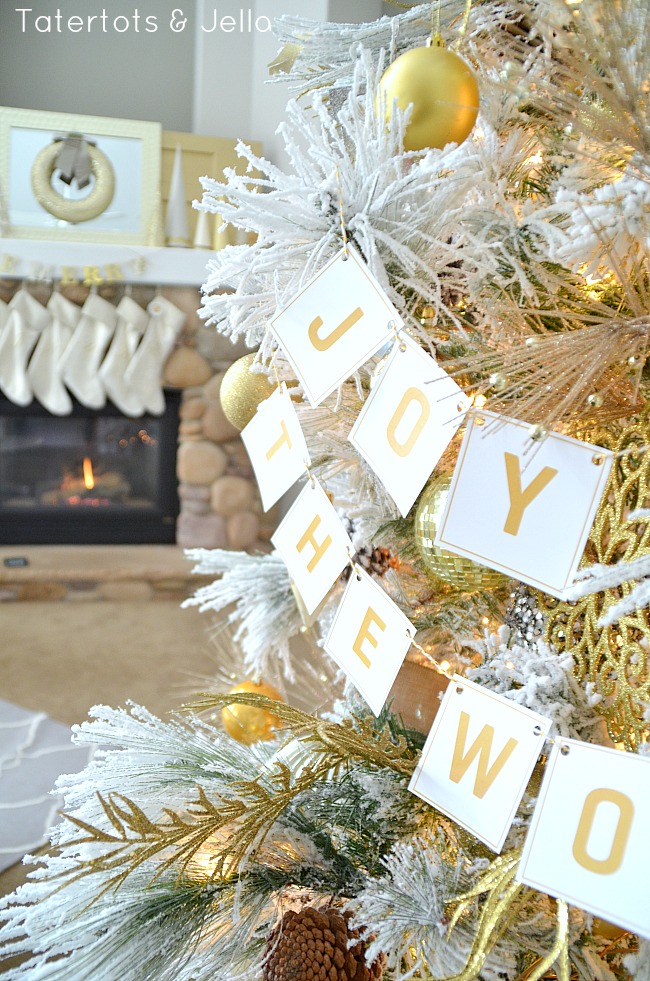 joy to the world printable banner at tatertots and jello