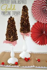 Pottery Barn Inspired Gold Pinecone Topiaries!