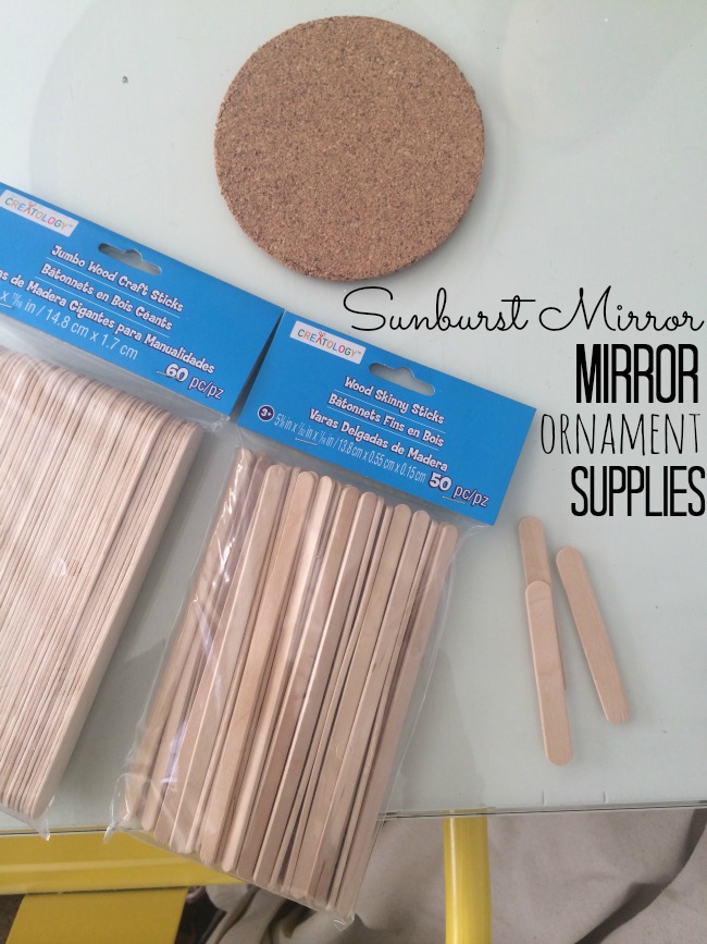 sunburst mirror ornament supplies