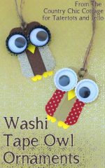 Happy Holidays: Washi Tape Owl Ornaments