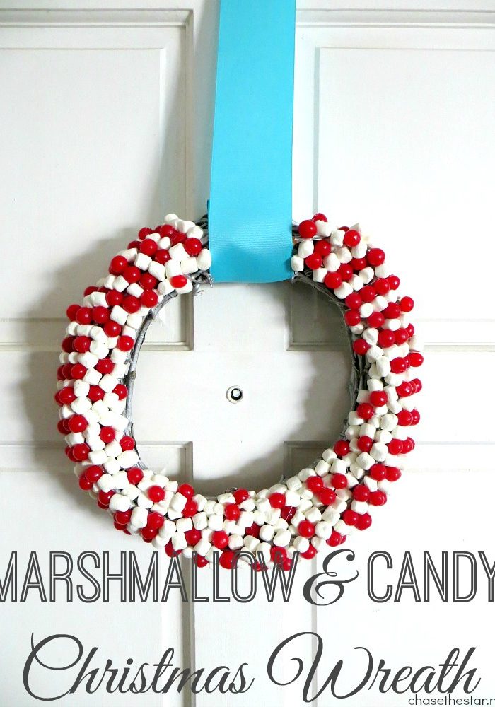 Happy Holidays: DIY Marshmallow & Candy Christmas Wreath