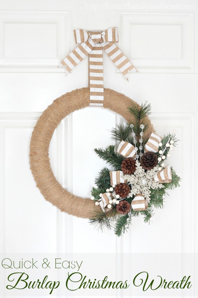 burlap christmas wreath