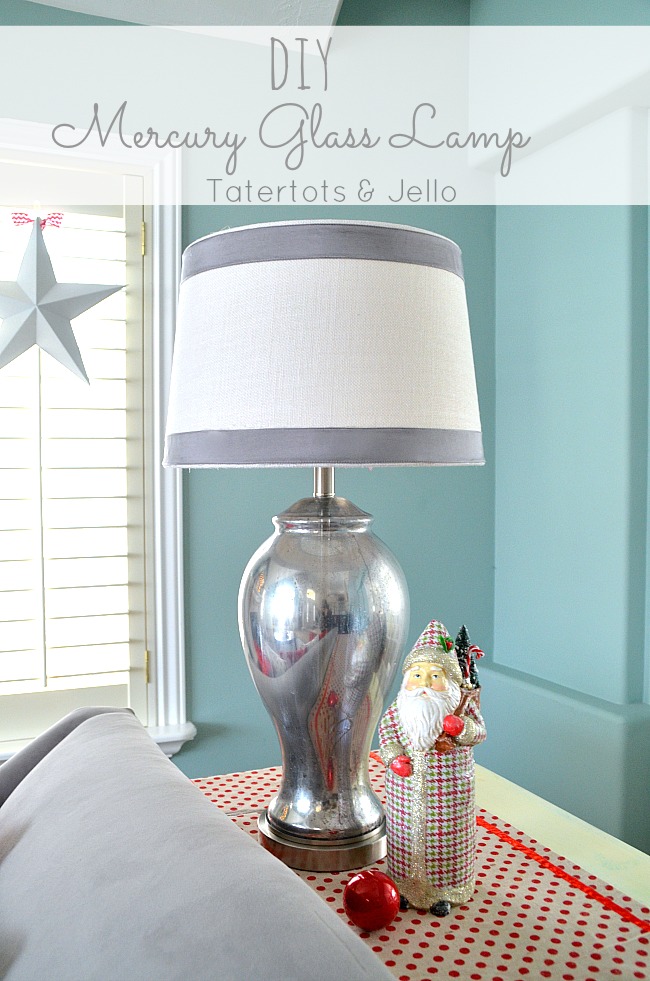 diy mercury glass lamp with krylon looking glass spray paint