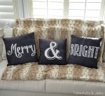 Merry & Bright Pillows! (Free Printables!) #ShutterflyDecor