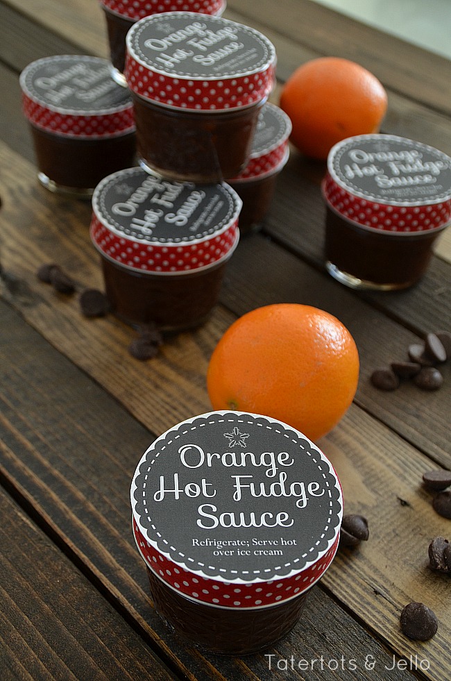 orange hot chocolate sauce neighbor gift idea