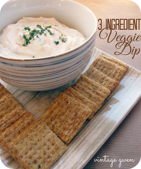 New Years Eve 3 ingredient veggie dip