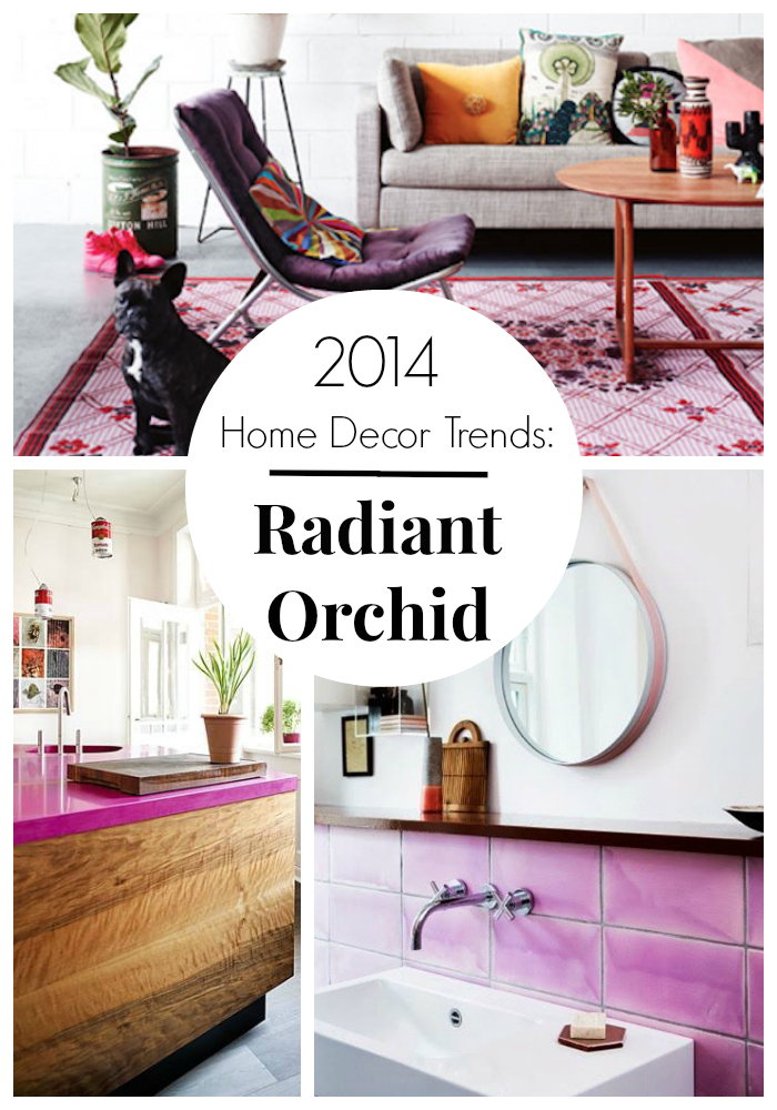 How to use Pantone's Color of the Year - Radiant Orchid in YOUR home. #decorating #radiantorchid