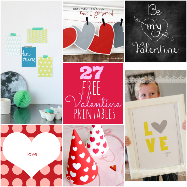 27 free valentine printables