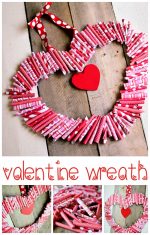 Paper “Roll-Up” Valentine Wreath Tutorial