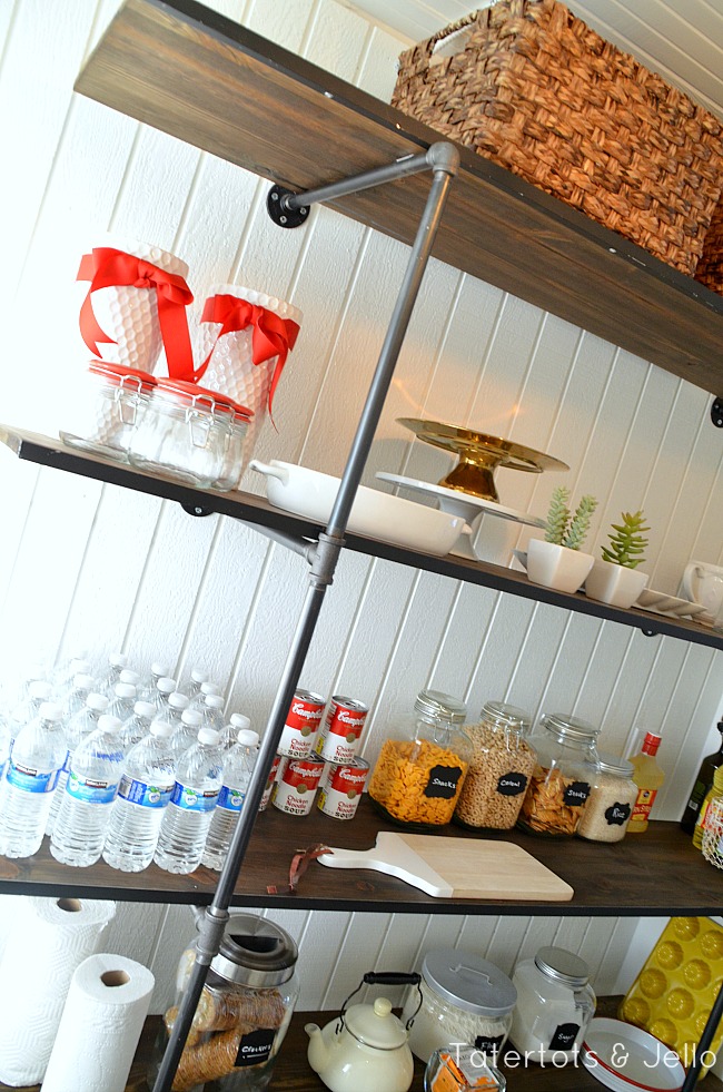 diy industrial pantry shelves